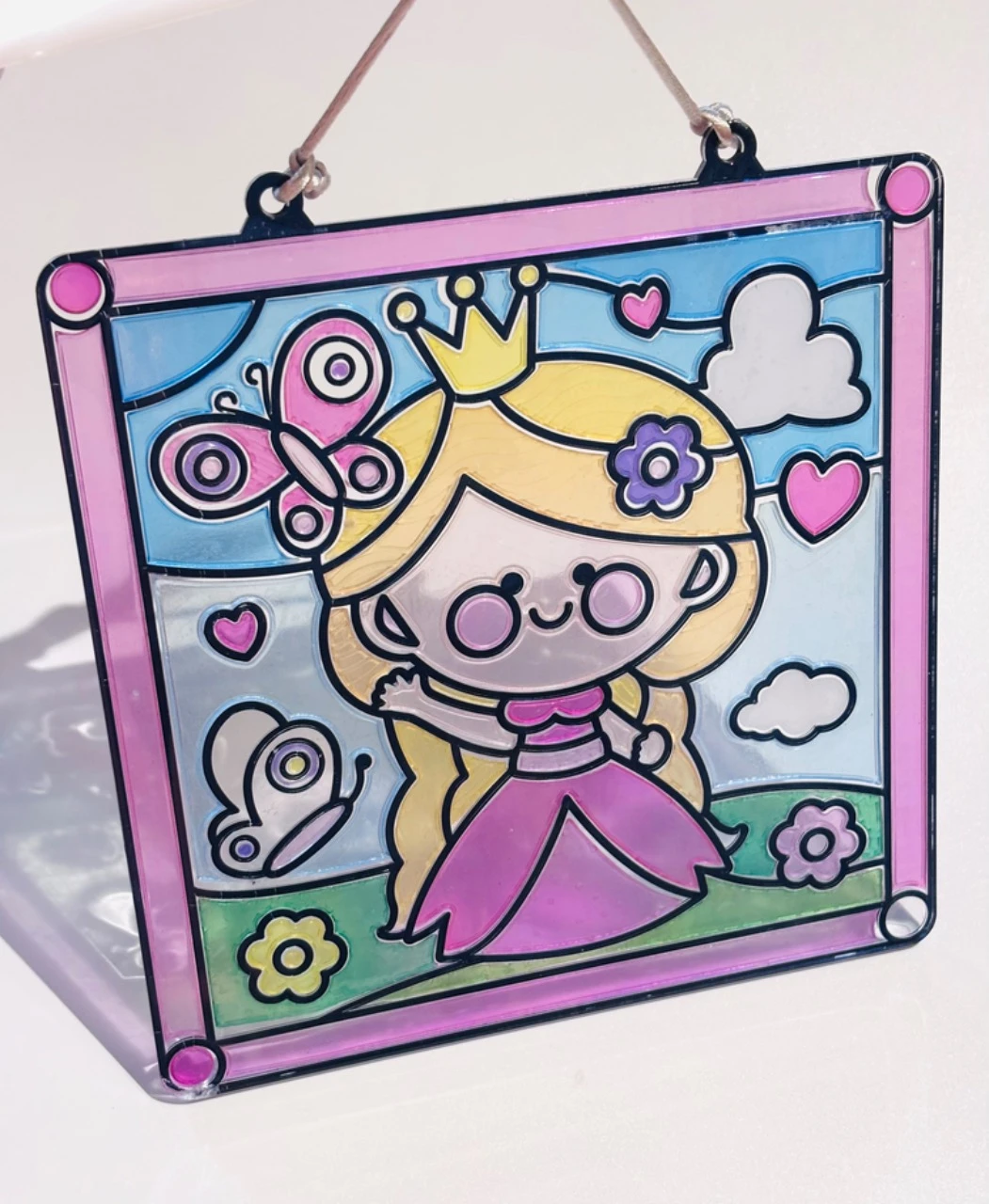 Set van 2 decoratieve plastic frames in piraten en prinsessen mozaïek – photo 3